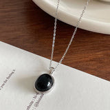 925 Silver Agate Necklace for Women Birthday Gift