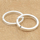 925 Silver Key Chain Ring for Women, Round Keychain Ring