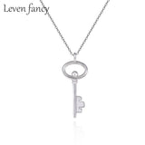 925 Silver Key Necklace for Women Jewelry