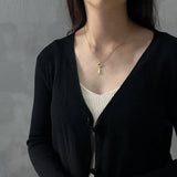 925 Silver Key Necklace for Women Jewelry