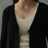 925 Silver Key Necklace for Women Jewelry