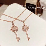 925 Silver Key Necklace Female Wild Clavicle Chain Couples