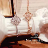 925 Silver Key Necklace Female Wild Clavicle Chain Couples