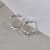 925 Silver Knot Stud Earrings Women Punk Vintage Party Wedding Jewelry