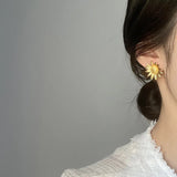 925 Silver Sunflower Earrings for Women Wedding Jewelry