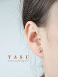 925 Silver Plated Stud Earrings Cloud Natural Pearl Unique Fine Jewelry