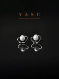 925 Silver Plated Stud Earrings Cloud Natural Pearl Unique Fine Jewelry