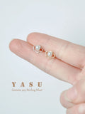 925 Silver Plated Stud Earrings Cloud Natural Pearl Unique Fine Jewelry