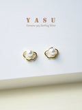 925 Silver Plated Stud Earrings Cloud Natural Pearl Unique Fine Jewelry