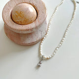 925 Silver Bear Pendant Pearl Chain Necklace Women Jewelry Gift