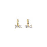 925 Silver Zircon Bow Earrings for Women