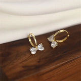 925 Silver Zircon Bow Earrings for Women