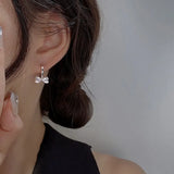 925 Silver Zircon Bow Earrings for Women