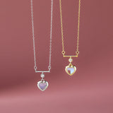 Moonstone Heart Pendant Necklace