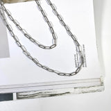 925 Silver Retro Thai Silver Double Chain Necklace Couple Gift