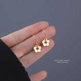 925 Silver Flower Earrings for Women INS Temperament Jewelry
