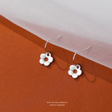 925 Silver Flower Earrings for Women INS Temperament Jewelry