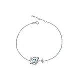 925 Silver Moonstone Planet Bracelet Zircon Star Jewelry Gift