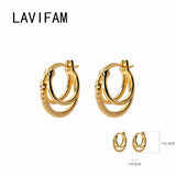 925 Silver Multi-layer Hoop Earrings Women 3 Layers Ear High