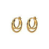 925 Silver Multi-layer Hoop Earrings Women 3 Layers Ear High