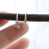 925 Silver Crystal Earrings Small Student Jewelry Accessories