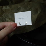 925 Silver Crystal Stud Earrings Wedding Jewelry