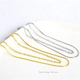 925 Silver Snake Bone Chain Double Bracelet Women Classic Jewelry