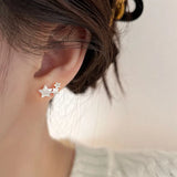 925 Silver Star Stud Earrings for Women