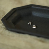 925 Silver Triangle Earrings with Zircon, Classic Jewelry