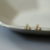 925 Silver Triangle Earrings with Zircon, Classic Jewelry
