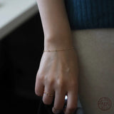 925 Sterling Silver Bead Chain Bracelet for Women