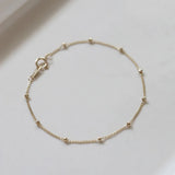 925 Sterling Silver Bead Chain Bracelet for Women