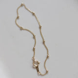 925 Sterling Silver Bead Chain Bracelet for Women
