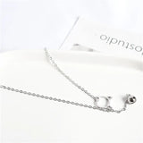 925 Sterling Silver Cat Bell Chain Bracelet Women Sweet Temperament