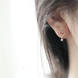 925 Silver Mysterious Star Earrings Crystal Party 14k Plating Jewelry