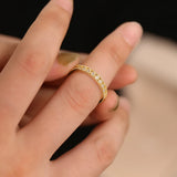 925 Silver Pav? Crystal Ring Women Wedding Party Jewelry