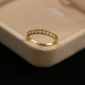 925 Silver Pav? Crystal Ring Women Wedding Party Jewelry