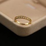 925 Silver Pav? Crystal Ring Women Wedding Party Jewelry