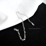 925 Sterling Silver Retro Chain Bracelet Women's Jewelry