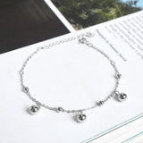 925 Sterling Silver Small Round Bead Chain Bracelet Women