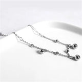 925 Sterling Silver Small Round Bead Chain Bracelet Women