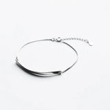925 Sterling Silver Twisted Chain Bracelet Women Jewelry