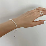 925 Sterling Silver Snake Bone Chain Bracelet Adjustable Wild Jewelry