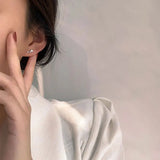 925 Silver Star Stud Earrings Women Party Jewelry