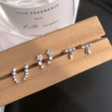 925 Silver Star Stud Earrings Women Party Jewelry