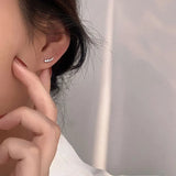 925 Silver Star Stud Earrings Women Party Jewelry