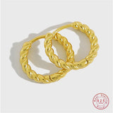 925 Sterling Silver Twisted Stud Earrings Women Wedding Party Jewelry