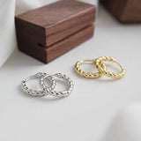 925 Sterling Silver Twisted Stud Earrings Women Wedding Party Jewelry