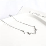 925 Sterling Silver Wave Heartbeat Crystal Bracelet for Women