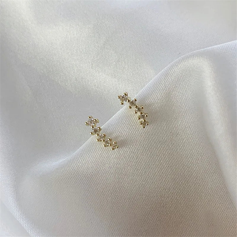 925 Silver Flower Stud Earrings Women Girlfriends Jewelry